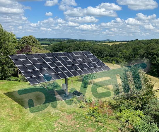 Tracker solaire à deux axes installé par Diwatt dans les Vosges