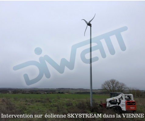 Intervention sur une éolienne Skystream